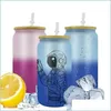 Tumblers 16oz sublimatie glazen tuimelaar koud water kleur veranderen bier kan vormt kopjes met bamboe deksel en st mok druppel afgifte 2021 dh8ua