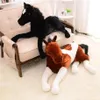 Big Size Simulation animal 70x40cm horse plush toy prone doll for birthday gift 220409214E