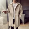 Trench da uomo 2022 Autunno Uomo Giubbotti oversize Harajuku Giacca a vento Tasca Cappotto Maschile Casual Outwear Hip Hop Streetwear Q61