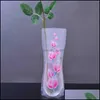 Vaser Rensa PVC -plastvas Vattenp￥se Egofriendly Foldble Flower 1500st/Lot ￥teranv￤ndbart br￶llopsfest Hemdekoration Drop Delivery G Dhlol