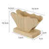 Jewelry Pouches Bamboo Wood Coffee Filter Holder Dispenser Paper Rack Display Shelf Storage Filtering