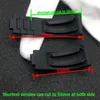 Zwart kortste 20mm siliconen Rubber Horlogeband horloge band Voor Rol band GMT OYSTERFLEX Armband tool1297s245H