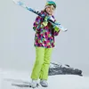 Ensembles de vêtements -30 degrés Ensemble de vêtements pour enfants garçons fille enfants combinaison de ski de snowboard Imperméable veste de sport de plein air pantalon vêtements habit de neige adolescent 221107