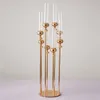 Металлические подсвечники 8 головы Candelabra Candle Holders Stands Wedding Table Centerseces Road Lead Decor