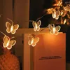 Cordes 1.5/3/4.5m LED papillon fée chaîne lumières noël intérieur fête de mariage décoration de la maison éclairage extérieur