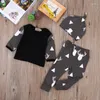 Ensembles de vêtements UK Born Baby Girl Boy Cerf Tops T-shirt Pantalon Chapeau Tenues Ensemble Vêtements 0-2T
