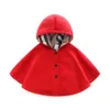 Poncho Bebek Kız Pelerin Palto Pamuk Sonbahar Kış Çocuk Giysileri Kore Moda Dantel Kapşonlu Panço Cape Toddler Çocuk Dış Giyim Ceket 6m6t