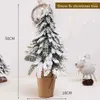 Juldekorationer Artificiellt trädprydnad Diy Shopping Mall Family Wedding El Party Decoration Window Snow Fir Decor Mini