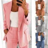 Women's Suits Loose Plus Size Thin Casual Blazer Summer Indoor Office Ladies Long-sleeved Air-conditioned Clothes Solid Color Suit Coat