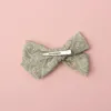 Hair Accessories Baby Bows Doboi Girls Clips Cotton Linen Handmade For Solid Color Boutique