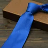 Bow Ties 2022 Fashion Tie för män Solid Color Designer Brand Business Formal Wedding Party Slips med presentförpackning Blue