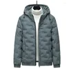 M￤ns nerjacka Autumn Winter Cotton Coat Gray Duck L￶st Plus Size Tide Padded 6xl 7xl 8xl