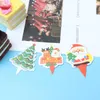 Festivo suprimentos de Natal Cupcakes Decoração Treça do Topper Party Bolo de Natal Pick