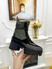 2022 New Women Laureate Platform Desert Boot Suede Calf Leather Monograms Canvas Beige Dark Gray Winter Casual Shoes Designer Luxury Fashion Snow Martin Boots 5 cm