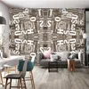 Wallpapers decoratief behang 3d Engelse letters tv achtergrond muur schilderen