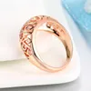 Anneaux de cluster Zhouyang Vintage Chunky Ring pour les femmes évider fleur creux artisanat couleur or rose bijoux de mode cadeau d'amitié R281