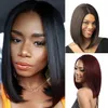 Hair Lace Wigs Wig Women's Split Bangs Medium and Long Straight Simulated Hair Chemical Fiber Mechanism Headgear