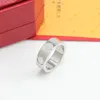 fashion Stainless Steel 18k Gold Love Ring With Crystal For Woman Jewelry Rings Men Wedding Promise Rings Female Women Gift Engagement