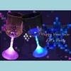 كؤوس النبيذ LED UP النبيذ الزجاج البلاستيكي COLORF Luminous Cup Liquid تنشيط وميض CUPS CUPS Party KTV BAR HH2294 DROP DE DHBFO