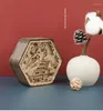 Lâmpadas de mesa Lâmpada de madeira esculpida chinesa Dunhuang Grande drama de parede USB luminárias de ornamentos de artesanato criativo de madeira usada