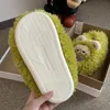 Winter Plush Slippers Warm Indoor Women Fashion Cute Cartoon Comfortable Quiet Non-Slip Casual