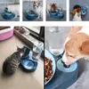 Ciotole per gatti Alimentatori per cani Alimentatore automatico per alimenti con fontana d'acqua Doppio piatto rialzato per bere per s 221109