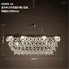 Pendant Lamps Northern Europe Creative Style Vintage Rectangle Crystal Lamp Parlor Dining Room Decoration Iron