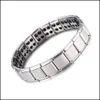 Chain Energy Magnetic Health Bracelet For Women Men Style Plated Sier Stainless Steel Bracelets Gifts Fashion Jewelry Wholesale Drop Dhhrv