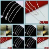 Ketens sieraden 925 sterling sier sieraden mannen afgewerkte ketting ketting slang mode heren drop levering kettingen hangers dh0bt