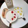Tabaklar El boyası seramik pizza ekmek tabak meyve kaba seramik kahvaltı tablo şarj cihazı Japonca