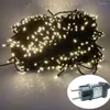 Saiten 100m 50m Straßengirlande LED-String EU 220V Außengirlande Fee Feiertagsbeleuchtung Hochzeit Zuhause Weihnachtsfeier Dekoration Beleuchtung