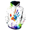 Erkek Hoodies Graffiti Baskılı Harajuku Sonbahar ve Kış Moda Palmiye Hoodie Uzun Kollu Bluz Erkek Plus Szie#3