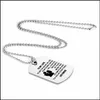 Colliers pendentifs Collier en acier inoxydable à mon amour Couple Dog Tag Colliers Forever Bijoux Présent Drop Livraison Pendentifs Dhiu5