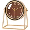 Table Clocks Nordic Clock Small Luxury Figurines Creative Gold Desktop Pendulum Modern Watch Christmas Decoration Reloj De Mesa