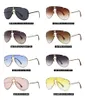 Güneş gözlüğü marka tasarım kadın erkekler büyük boyutlu çerçeve deri gözlük adam hip hop havacılık erkek kadın UV400 221108