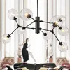 Lustres Modern Home Stores Lustre décoratif E27 Suspension en verre noir doré 110-240V