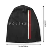 Boinas Polónia Bandeira Skullies Gorros Bonés Inverno Quente Homens Mulheres Chapéu De Malha Unissex Adulto Polska Polonês Brasão Bonnet Chapéus