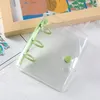 Creativo Kawaii carino trasparente 3 fori mini libro a mano a fogli mobili per studenti portatile raccoglitore per notebook ufficio scolastico stazionario