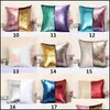 Kudde Case Sequin Mermaid Pillow ERS paljetter Kudde 40x40cm kudde er Hemma dekoration b￤ddsoffa dekorera dekorativ droppleverans dhsaw