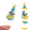 Fournitures de fête 30 pièces décorations de gâteau Adorable exquis créatif arbre de noël Cupcake ornement pour mariage