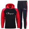 Hommes survêtement printemps automne hommes ensembles couleur unie vêtements de sport marque à capuche pantalon vêtements mode deux pièces ensemble survêtement hommes