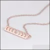 Colar de colar de pendente Colar de gargantilha Sun Moon Fase Fase Lunar Eclipse Colares para mulheres J￳ias vintage Declara￧￣o collier Drop del Dhdtd