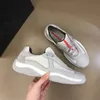 Casual schoenen Prax America's Cup mat leer hoge sneaker winter luxe designer top gesneden traienrs America cups herenmode outdoor lopen plat fastship