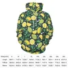 Sudaderas con capucha para hombre, Sudadera con capucha informal con estampado de limón amarillo, verde lima, fruta, sudaderas con capucha de diseño Harajuku de manga larga para hombre de talla grande