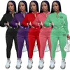 2024 Designer Brand Donna Tute Jogger Suit ROSA stampa 2 pezzi Seta Manica lunga Tute giacca da baseball pantaloni Abiti Autunno Inverno Abbigliamento sportivo 8877-7