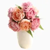 Dekorative Blumen, 8 Köpfe, künstliche große Pfingstrosen, Blumenstrauß, Hochzeit, Seide, gefälschte Blumen, Zuhause, Party, Wohnzimmer, Garten, Salon, Vase, Pflanzendekoration