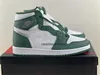 2022 Release 1 High OG Gorge Green Outdoor-Schuhe 1S Metallic Silber Weiß Herren Damen Sport-Turnschuhe mit Originalverpackung