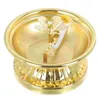 Candle Holders 1PC Oil Lamp Alloy k Candlestick Temple Pray Buddha Wick Frame For Buddhist Sacrifice Telescopic 221108