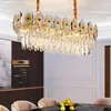 Żyrandole postmodernistyczne luksusowe luksusowe salon żyrandol Crystal Lamp restauracja El Villa Hall modne i proste lampy