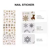 Emballage cadeau Nail Noël Manucure Stickers Stickerssticker Diy Décorations de vacances 3D Festivalxmas Star Nailnail Nailskids Fall Press